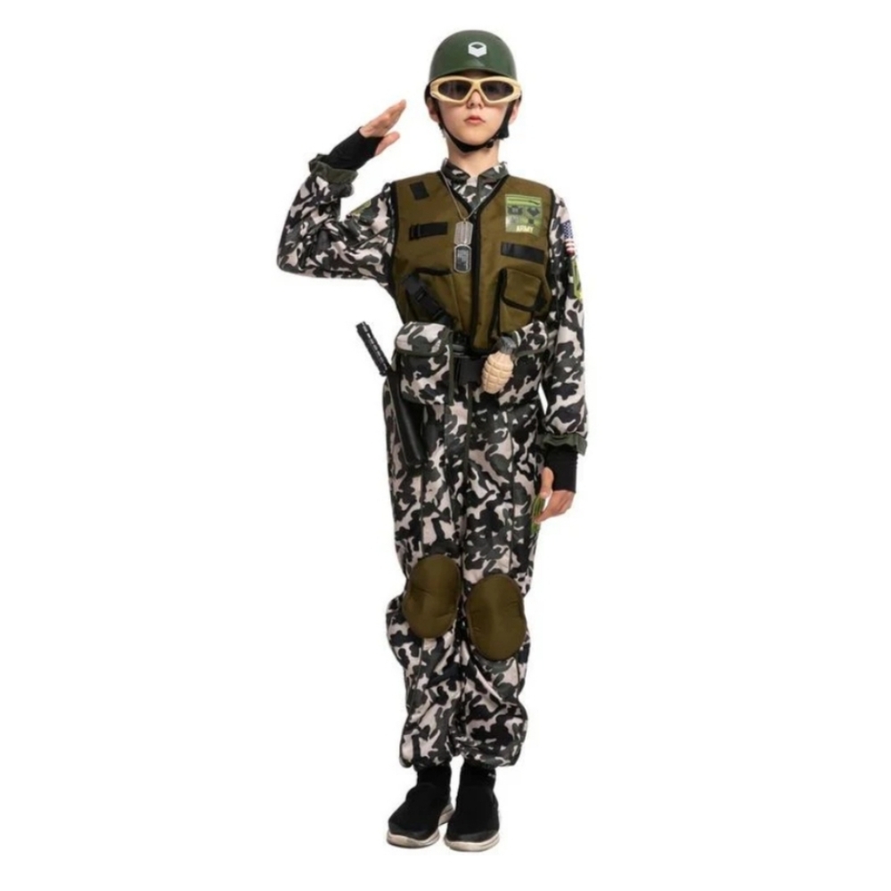 Camo Trooper Costume Size Large 10/12
